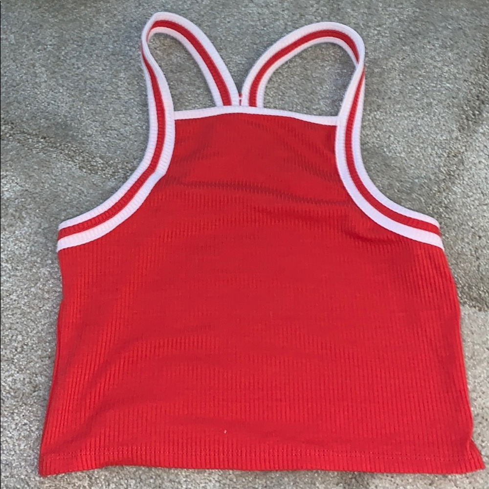 Red Cropped Tank Top